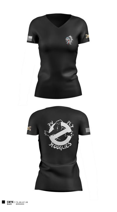 3rd PLT, Alpha Company, 2nd Cavalry 5th regiment 38799730 Women's Short Sleeve V-neck Shirt - 4