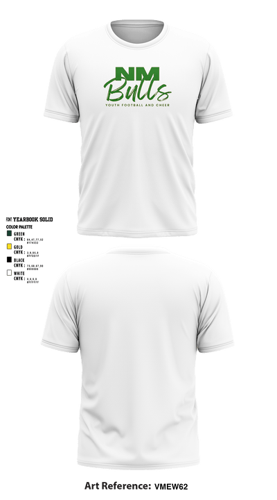 New Milford Bulls Football And Cheerleading 19489077 Short Sleeve Performance Shirt - 24