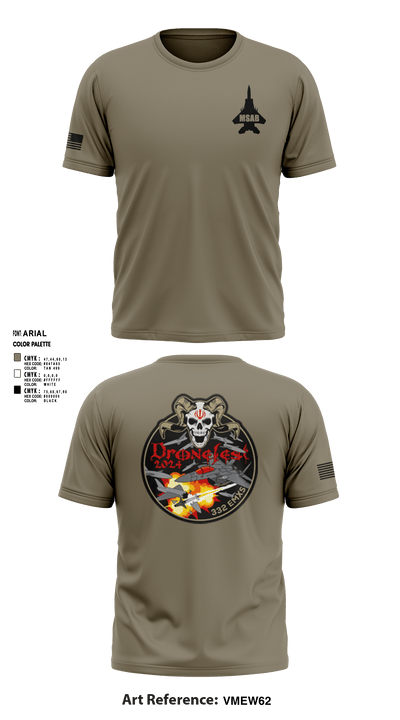 332nd EMXS 72037351 Short Sleeve Performance Shirt - 3