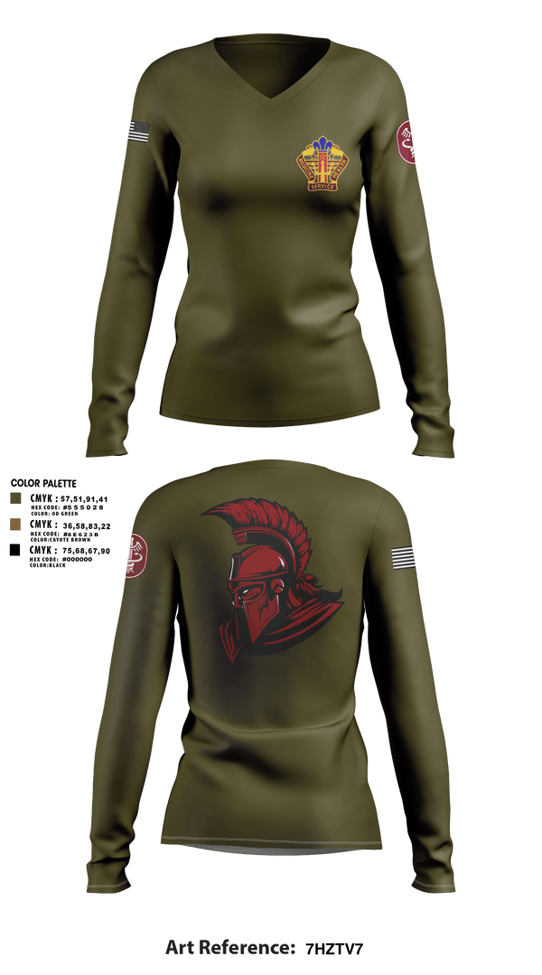 Women's Long Sleeve Vneck Shirt, Kenner Army Health Clinic, , Teamtime, Team time, sublimation, custom sports apparel, team uniforms, spirit wear, spiritwear, sports uniforms, custom shirts, team store, custom team store, fundraiser sports, apparel fundraiser
