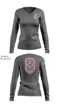 The Melrose Fire Company Incorporated 84438539 Women's Long Sleeve V-neck Shirt - 22