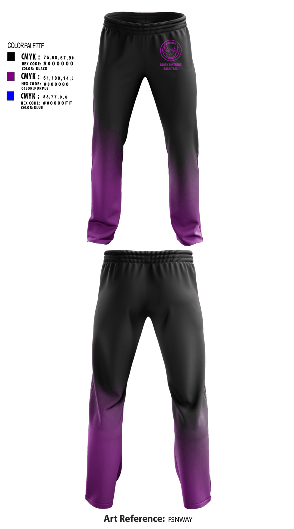 Sweatpants, BLACK PANTHERS, Men's Basketball, Teamtime, Team time, sublimation, custom sports apparel, team uniforms, spirit wear, spiritwear, sports uniforms, custom shirts, team store, custom team store, fundraiser sports, apparel fundraiser