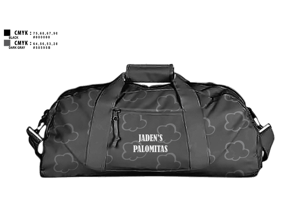 Duffle Bag, Jaden’s palomitas, , Teamtime, Team time, sublimation, custom sports apparel, team uniforms, spirit wear, spiritwear, sports uniforms, custom shirts, team store, custom team store, fundraiser sports, apparel fundraiser