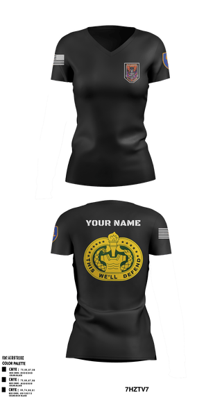 Women's Short Sleeve Vneck Shirt, Delta Co, 2-13th AVN REGT_CADRE, Army, Teamtime, Team time, sublimation, custom sports apparel, team uniforms, spirit wear, spiritwear, sports uniforms, custom shirts, team store, custom team store, fundraiser sports, apparel fundraiser