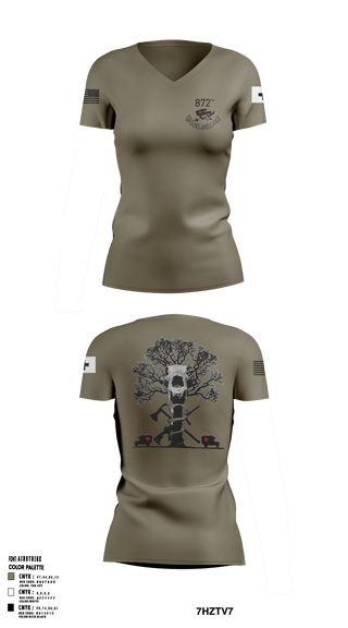 Women's Short Sleeve Vneck Shirt, 872 Ground Ambulance, Army, Teamtime, Team time, sublimation, custom sports apparel, team uniforms, spirit wear, spiritwear, sports uniforms, custom shirts, team store, custom team store, fundraiser sports, apparel fundraiser