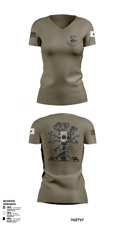 872 Ground Ambulance 8191763 Women's Short Sleeve V-neck Shirt - 1
