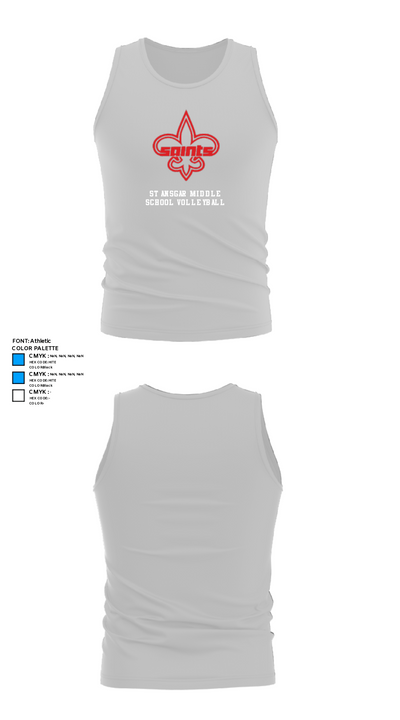St Ansgar Middle School Volleyball 24762689 Tank Top - 13