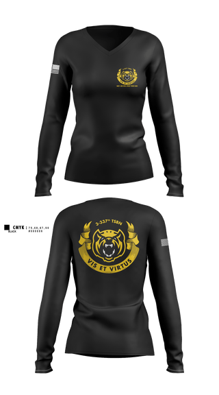 Women's Long Sleeve Vneck Shirt, Wolverines, , Teamtime, Team time, sublimation, custom sports apparel, team uniforms, spirit wear, spiritwear, sports uniforms, custom shirts, team store, custom team store, fundraiser sports, apparel fundraiser