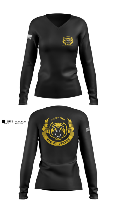 Wolverines 17219833 Women's Long Sleeve V-neck Shirt - 3