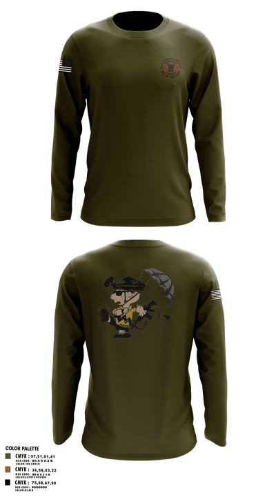 3rd Platoon, CCo, 1-508th PIR 77513198 Long Sleeve Performance Polo - 1