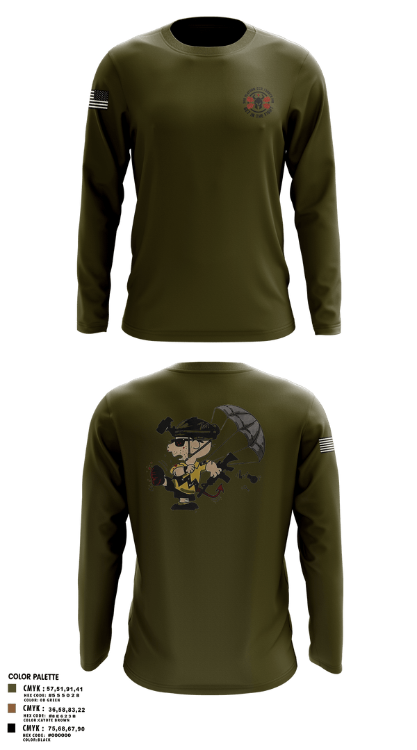 Long Sleeve Performance Polo, 3rd Platoon, CCo, 1-508th PIR, , Teamtime, Team time, sublimation, custom sports apparel, team uniforms, spirit wear, spiritwear, sports uniforms, custom shirts, team store, custom team store, fundraiser sports, apparel fundraiser