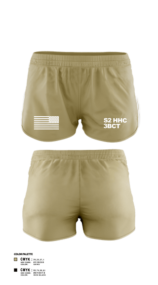 Women's Shorts, S2 HHC 3BCT, Army, Teamtime, Team time, sublimation, custom sports apparel, team uniforms, spirit wear, spiritwear, sports uniforms, custom shirts, team store, custom team store, fundraiser sports, apparel fundraiser