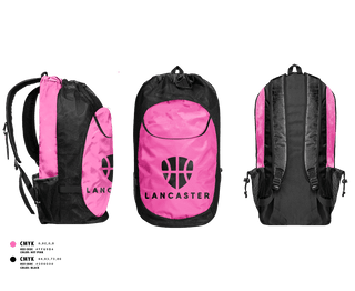 Gear Bag, Lancaster, Women's Basketball, Teamtime, Team time, sublimation, custom sports apparel, team uniforms, spirit wear, spiritwear, sports uniforms, custom shirts, team store, custom team store, fundraiser sports, apparel fundraiser