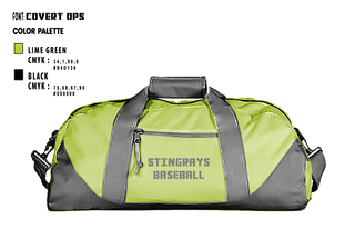 Duffle Bag, STINGRAYS, Baseball, Teamtime, Team time, sublimation, custom sports apparel, team uniforms, spirit wear, spiritwear, sports uniforms, custom shirts, team store, custom team store, fundraiser sports, apparel fundraiser
