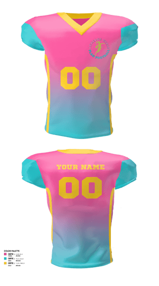 Football Jersey, Acreage Girls Flag Football, Football, Teamtime, Team time, sublimation, custom sports apparel, team uniforms, spirit wear, spiritwear, sports uniforms, custom shirts, team store, custom team store, fundraiser sports, apparel fundraiser