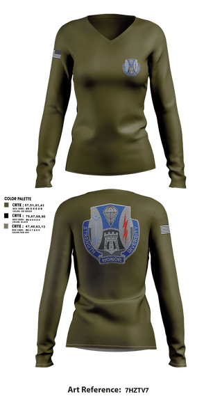 Women's Long Sleeve Vneck Shirt, 82nd airborne, , Teamtime, Team time, sublimation, custom sports apparel, team uniforms, spirit wear, spiritwear, sports uniforms, custom shirts, team store, custom team store, fundraiser sports, apparel fundraiser