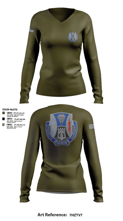 82nd airborne 33133429 Women's Long Sleeve V-neck Shirt - 1