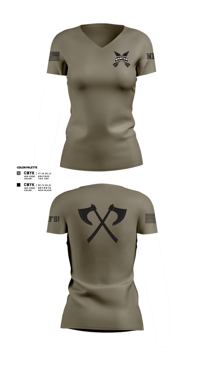 Mortars 32639888 Women's Short Sleeve V-neck Shirt - 6