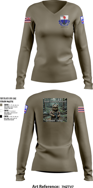 Women's Long Sleeve Vneck Shirt, 3rd PLT Bad Boys3rd PLT Bad Boys3rd PLT Bad BoysDismount Ewoks, , Teamtime, Team time, sublimation, custom sports apparel, team uniforms, spirit wear, spiritwear, sports uniforms, custom shirts, team store, custom team store, fundraiser sports, apparel fundraiser