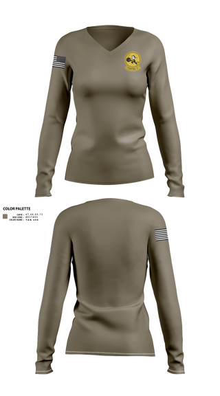 Women's Long Sleeve Vneck Shirt, VFA-31 THE TOMCATTERS, Navy, Teamtime, Team time, sublimation, custom sports apparel, team uniforms, spirit wear, spiritwear, sports uniforms, custom shirts, team store, custom team store, fundraiser sports, apparel fundraiser