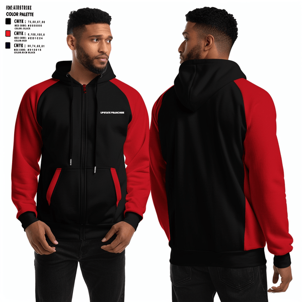 Zip Hoodie, UPSTATE FRANCHISE, Men's Basketball, Teamtime, Team time, sublimation, custom sports apparel, team uniforms, spirit wear, spiritwear, sports uniforms, custom shirts, team store, custom team store, fundraiser sports, apparel fundraiser