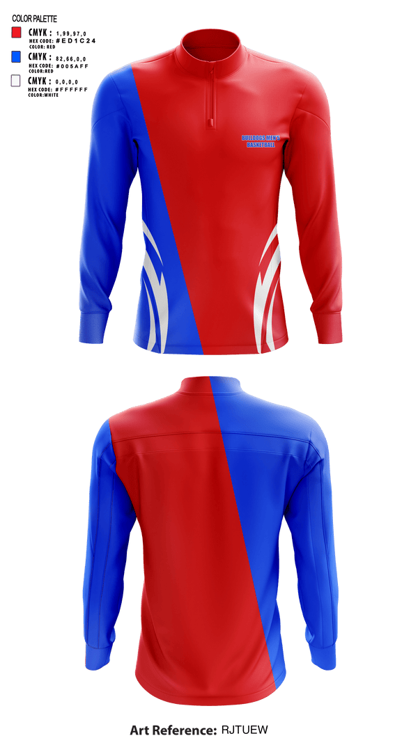 Quarter Zip Jacket, Bulldogs, Men's Basketball, Teamtime, Team time, sublimation, custom sports apparel, team uniforms, spirit wear, spiritwear, sports uniforms, custom shirts, team store, custom team store, fundraiser sports, apparel fundraiser