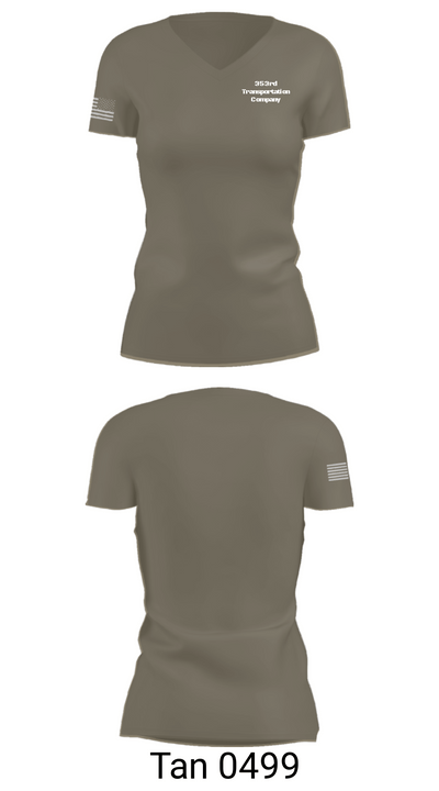 353rd Transportation Company 31276645 Women's Short Sleeve V-neck Shirt - 68