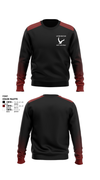 Crew Neck Sweatshirt, Eagles, Men's Volleyball, Teamtime, Team time, sublimation, custom sports apparel, team uniforms, spirit wear, spiritwear, sports uniforms, custom shirts, team store, custom team store, fundraiser sports, apparel fundraiser