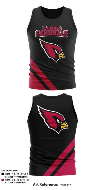plainfield cardinals 77526201 Tank Top - 1