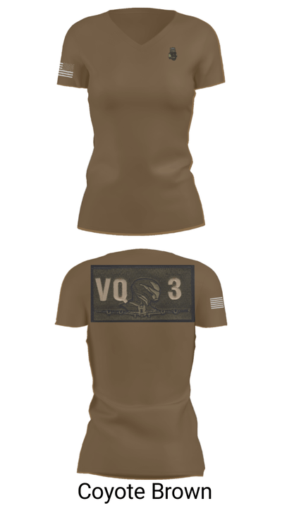 VQ-3 DET TRVS 52792969 Women's Short Sleeve V-neck Shirt - 8