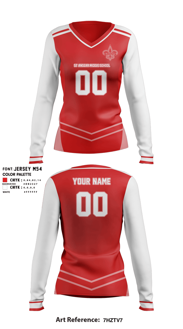 Long Sleeve Performance Shirt, St Ansgar Middle School Volleyball, Women's Volleyball, Teamtime, Team time, sublimation, custom sports apparel, team uniforms, spirit wear, spiritwear, sports uniforms, custom shirts, team store, custom team store, fundraiser sports, apparel fundraiser