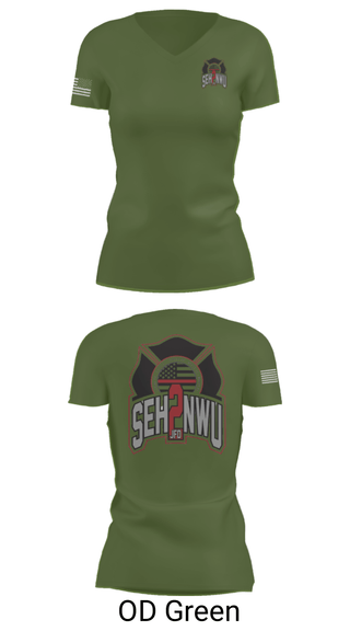 Women's Short Sleeve Vneck Shirt, SEHNWU, Fire Department, Teamtime, Team time, sublimation, custom sports apparel, team uniforms, spirit wear, spiritwear, sports uniforms, custom shirts, team store, custom team store, fundraiser sports, apparel fundraiser
