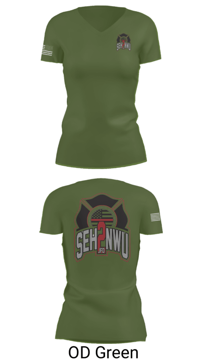 SEHNWU 1641965 Women's Short Sleeve V-neck Shirt - 48