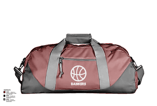 Duffle Bag, Bankers, Men's Basketball, Teamtime, Team time, sublimation, custom sports apparel, team uniforms, spirit wear, spiritwear, sports uniforms, custom shirts, team store, custom team store, fundraiser sports, apparel fundraiser