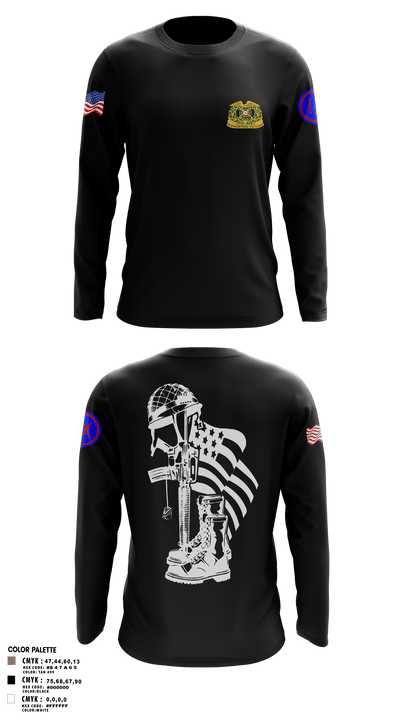 962D QUARTERMASTER COMPANY (MORTUARY AFFAIRS) 48662806 Long Sleeve Performance Shirt - 3