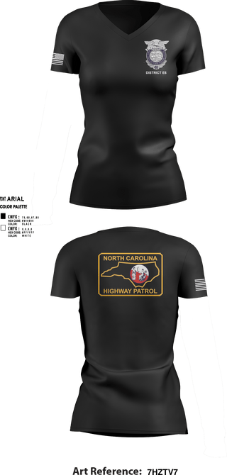 Women's Short Sleeve Vneck Shirt, District E5, Police, Teamtime, Team time, sublimation, custom sports apparel, team uniforms, spirit wear, spiritwear, sports uniforms, custom shirts, team store, custom team store, fundraiser sports, apparel fundraiser