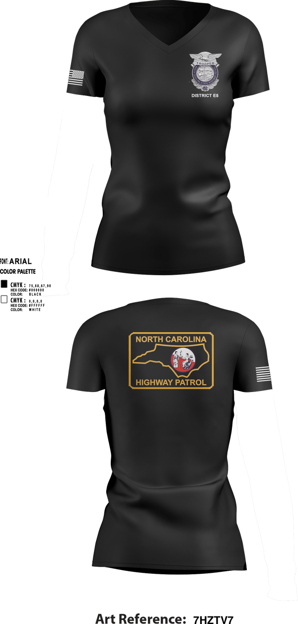Women's Short Sleeve Vneck Shirt, District E5, Police, Teamtime, Team time, sublimation, custom sports apparel, team uniforms, spirit wear, spiritwear, sports uniforms, custom shirts, team store, custom team store, fundraiser sports, apparel fundraiser