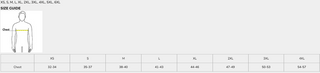Coal Ridge HS Soccer Cotton Logo Tee size chart