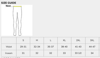 Cotton Poly Casual DTF Print Sweatpants size chart