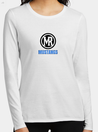Mountain Range HS Women's Perfect Blend LS MUSTANGS Tee image 2