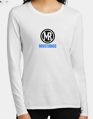 Mountain Range HS Women's Perfect Blend LS MUSTANGS Tee image 3