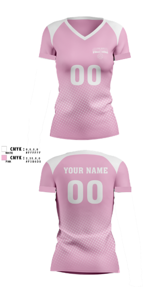 Living Word Academy Volleyball 38101646 Women's Short Sleeve V-neck Shirt - 11
