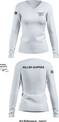 HuggersKiller Guppies 1453423 Women's Long Sleeve V-neck Shirt - 5