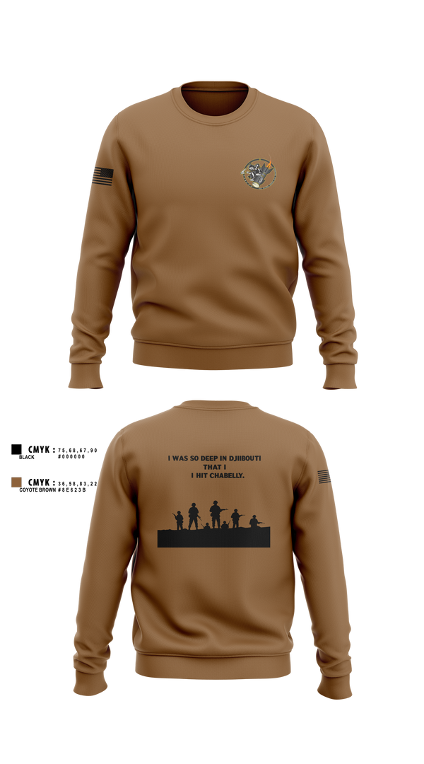 Crew Neck Sweatshirt, Eco 2/160th SOAR (Abn), Army, Teamtime, Team time, sublimation, custom sports apparel, team uniforms, spirit wear, spiritwear, sports uniforms, custom shirts, team store, custom team store, fundraiser sports, apparel fundraiser