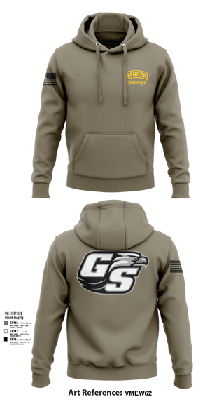 Hoodie, GASOU ROTC Ranger Challenge, , Teamtime, Team time, sublimation, custom sports apparel, team uniforms, spirit wear, spiritwear, sports uniforms, custom shirts, team store, custom team store, fundraiser sports, apparel fundraiser