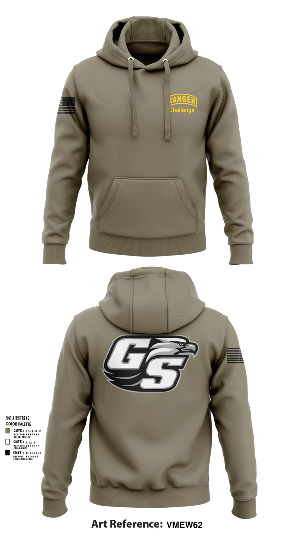 Hoodie, GASOU ROTC Ranger Challenge, , Teamtime, Team time, sublimation, custom sports apparel, team uniforms, spirit wear, spiritwear, sports uniforms, custom shirts, team store, custom team store, fundraiser sports, apparel fundraiser