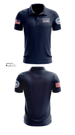 Logan County EMS 89812353 Short Sleeve Performance Polo - 21