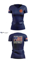 NEW HAVEN - BERGER FIRE DISTRICT Women's Short Sleeve V-neck Shirt - 11