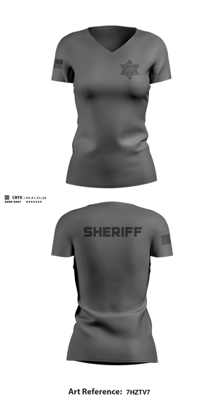 Wetzel County Sheriff Women's Short Sleeve V-neck Shirt - 21