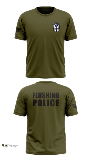 Flushing Police Department 31857858 Old School Cotton Feel Shirt - 3